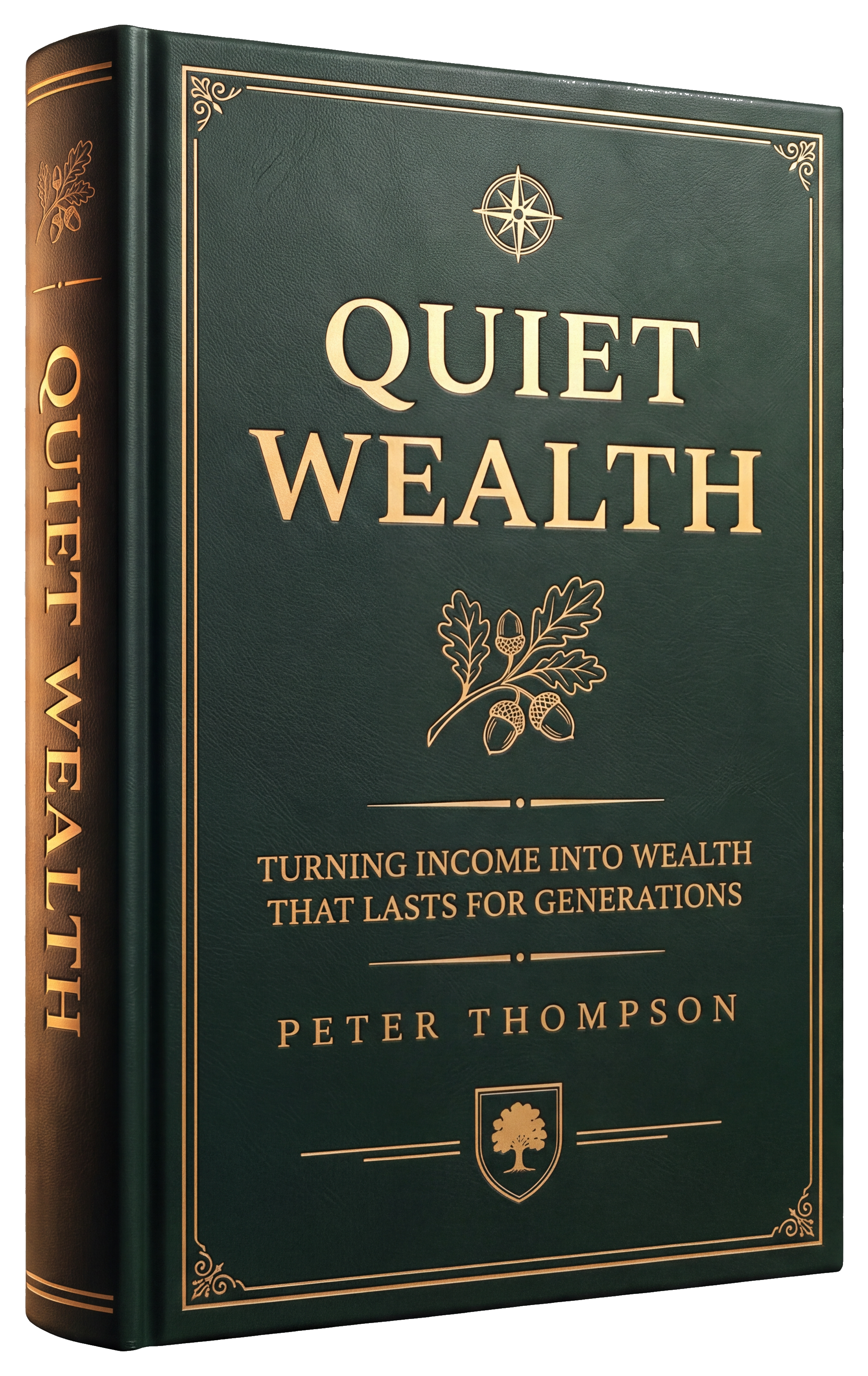 Quiet Wealth · leather-bound hardcover by Peter Thompson